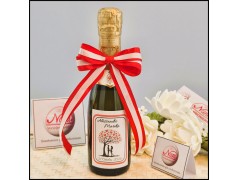 Bomboniera Matrimonio mini Prosecco con Albero della vita