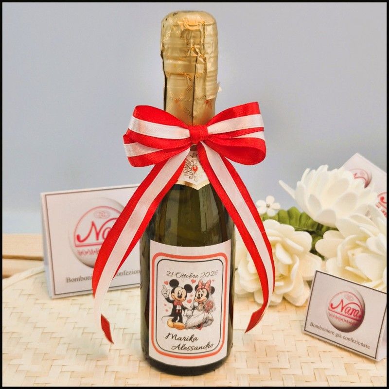 Bomboniera matrimonio Mini Bomboniere Prosecco a Tema Disney