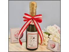 Mini Bomboniere Prosecco con Sposini Stilizzati