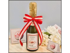 Bomboniere mini Prosecco con Cuori rossi
