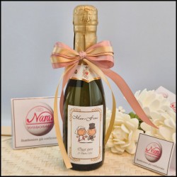 Bomboniere mini Prosecco con Sposini simpatici