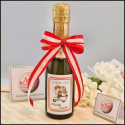 Bomboniere mini Prosecco con Sposini in Vespa