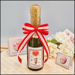 Mini Bomboniere Prosecco con Sposini Su Mongolfiera