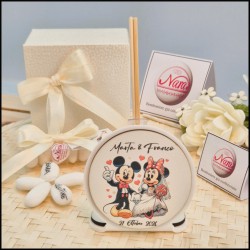 Bomboniera Matrimonio Profumatore Personalizzato a tema Minnie e Topolino