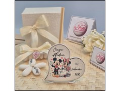 Bomboniera Matrimonio Profumatore a cuore a tema Minnie e Topolino