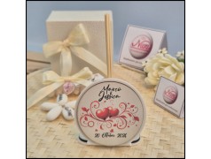 Profumatore Personalizzato per matrimonio con due cuori rossi