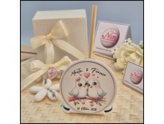 Profumatore Personalizzato per matrimonio con due uccellini innamorati