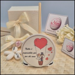 Profumatore per matrimonio Con sposini su mongolfiera