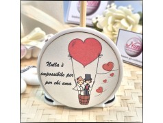 Profumatore per matrimonio Con sposini su mongolfiera
