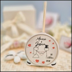 Profumatore Personalizzato per matrimonio con sposini stilizzati