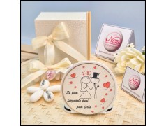 Bomboniera Matrimonio Profumatore personalizzato Con sposini Stilizzati