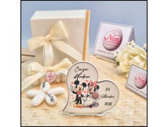 Bomboniera Matrimonio Profumatore a cuore a tema Minnie e Topolino