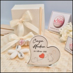 Profumatore a cuore Personalizzato per matrimonio