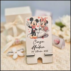 Bomboniera Matrimonio Porta cellulare Personalizzato  a tema Minnie e Topolino