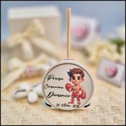 Bomboniera Comunione a tema Boxe profumatore personalizzato