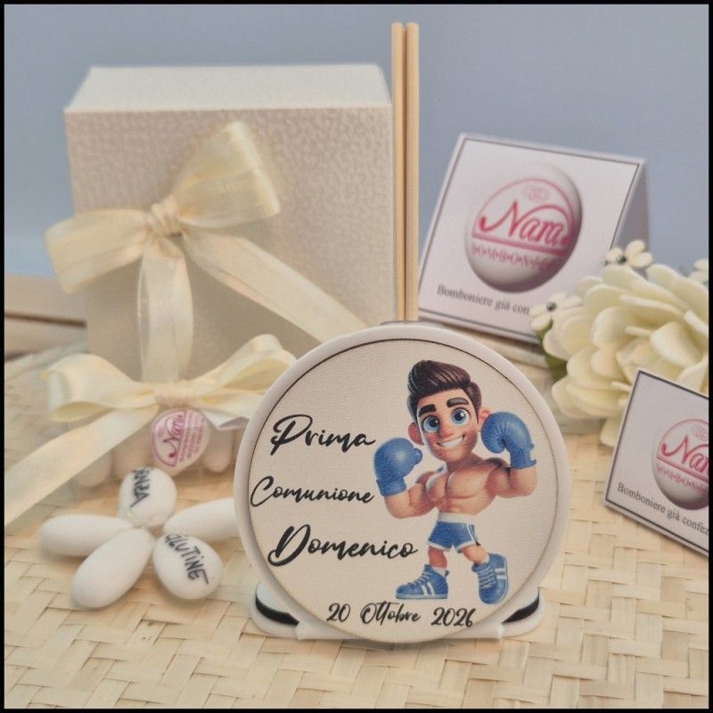 Bomboniera tema Boxe profumatore personalizzato