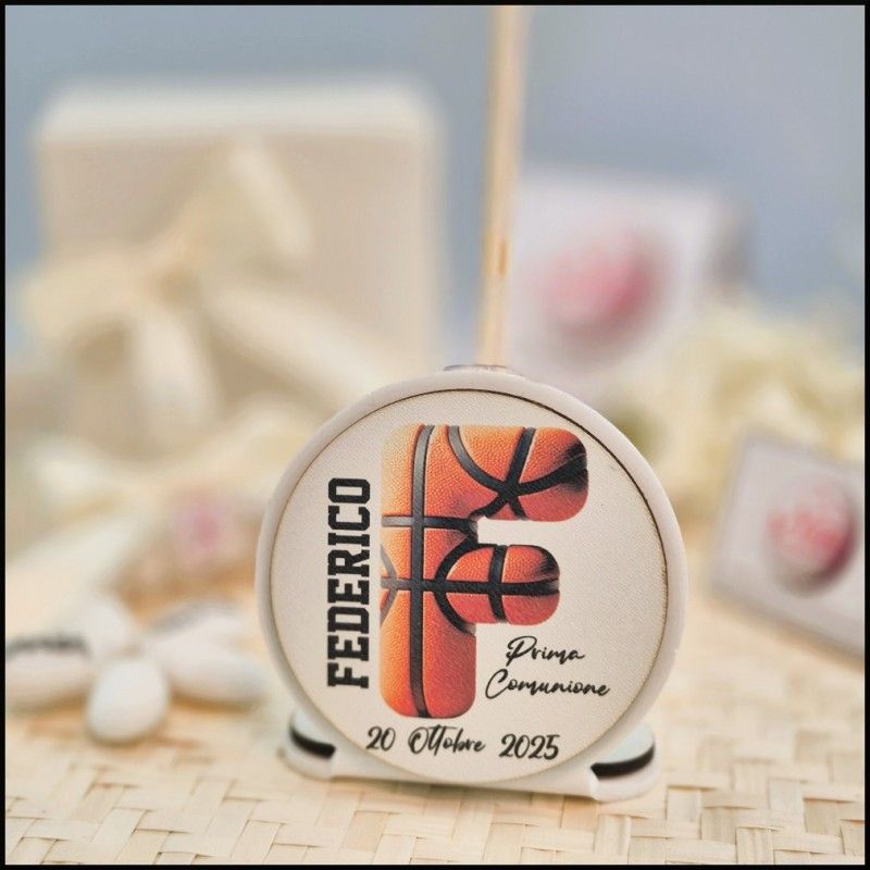 Bomboniera Basket Profumatore Con iniziale del Feteggiato