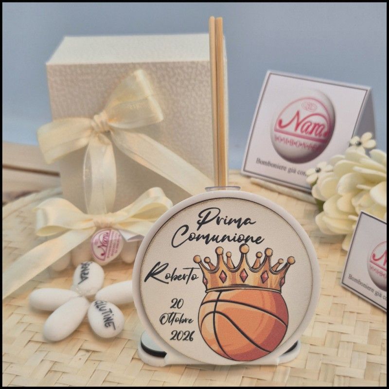 Bomboniere basket Comunione Profumatore personalizzato