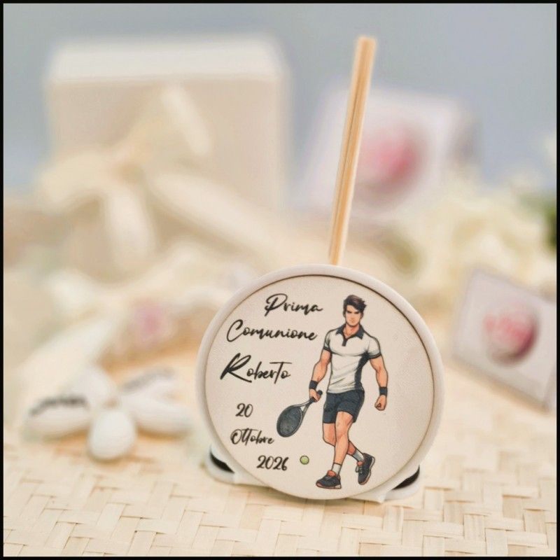 Bomboniere Comunione Profumatore a tema Tennis personalizzato
