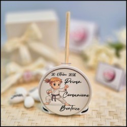 Bomboniere Comunione bambina Karateca profumatore personalizzato