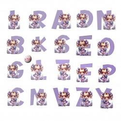 Bomboniera Comunione Bambina Porta cellulare Alfabeto