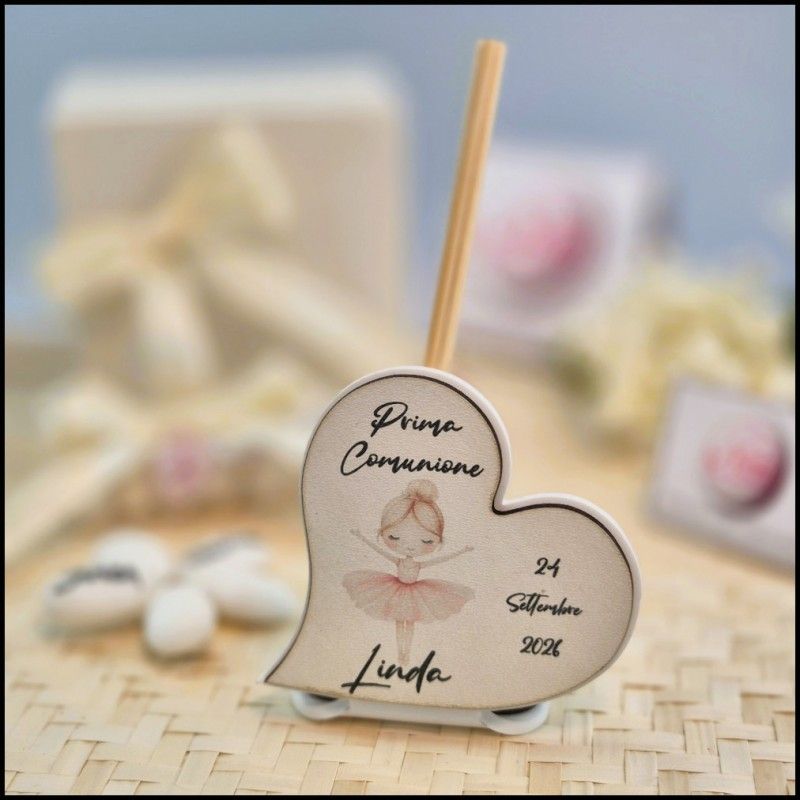 Bomboniera Ballerina profumatore a cuore
