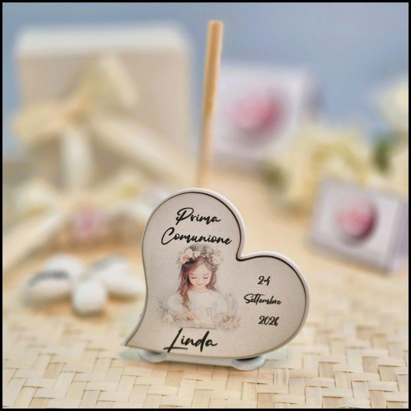 Bomboniera Comunione bambina Diffusore Con bambina in preghiera personalizzato
