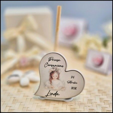 Bomboniera Comunione bambina Diffusore Con bambina in preghiera personalizzato