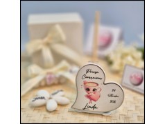 Bomboniera Comunione Bambina Profumatore a cuore Ballerina Cappuccina
