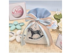 Bomboniere x Nascita Maschio cavallino a dondolo Personalizzato