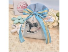 Bomboniere x Nascita Maschio cavallino a dondolo Personalizzato