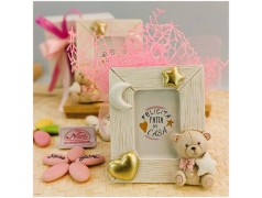 Bomboniera Battesimo Bambina Portafoto Bomboniera Orsetto