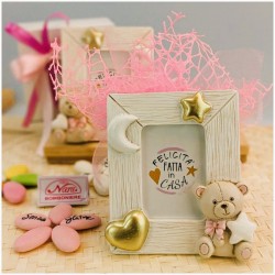 Bomboniera Battesimo Bambina Portafoto Bomboniera Orsetto