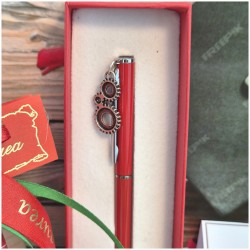 Bomboniera Laurea Ingegneria Meccanica Penna Rossa con ingranaggi