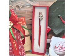 Bomboniera Laurea Penna Rossa con Applicazione Gufo Laureato