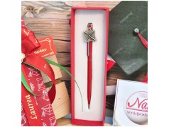 Bomboniera Laurea Penna Rossa con Applicazione Tocco