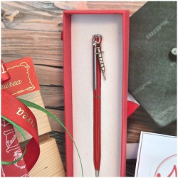 Bomboniera Laurea Infermieristica Penna Rossa con Ciondolo Siringa