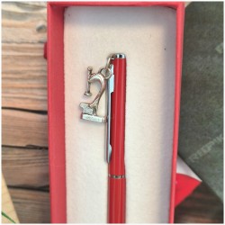 Bomboniera Laurea Biologia e Biotecnologie Penna Rossa con Microscopio