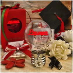 Bomboniera Laurea Lampada Led Idea Brillante con Corona d'Alloro