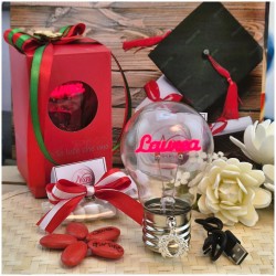 Bomboniera Laurea Lampada Led Idea Brillante con Corona d'Alloro