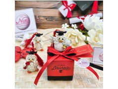 Bomboniera Laurea Gufetti Portafortuna Assortiti (Mappamondo, Libro, Pergamena)