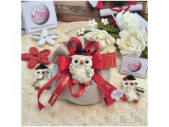 Bomboniera Laurea Segnaposto Calamita Gufo Assortita