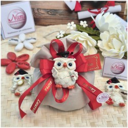 Bomboniera Laurea Segnaposto Calamita Gufo Assortita