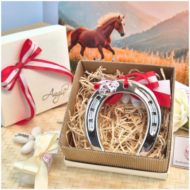 Bomboniera Laurea Portafortuna Ferro di Cavallo e Coccinella