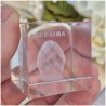 Bomboniera Cresima Lampada Cubo 3D Mitria - Base Led e Incisione Nome INCLUSA