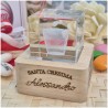 Bomboniera Cresima Lampada Cubo 3D Mitria - Base Led e Incisione Nome INCLUSA