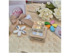 Bomboniera Comunione Lampada Cubo 3D Calice - Base Led e Incisione Nome INCLUSA