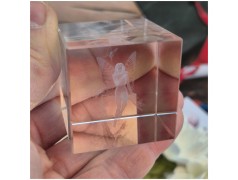 Bomboniera Comunione Bambina Lampada Cubo 3D Fatina - Base Led e Incisione Nome INCLUSA