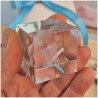 Bomboniera Battesimo Lampada Cubo 3D Orsetto - Base Led e Incisione Nome INCLUSA