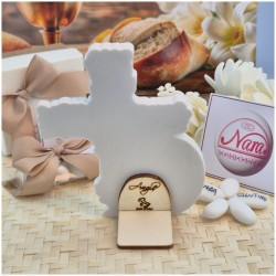 Bomboniera Comunione Croce Calice albero della vita in Pietra Leccese e Marmo vista dal dietro